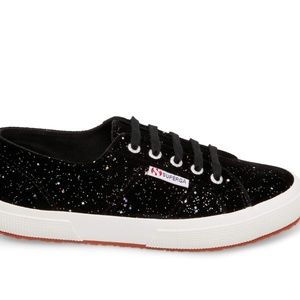 Superga US WOMENS SIZE 8!!VELVETMAGIAW BLACK MULTI